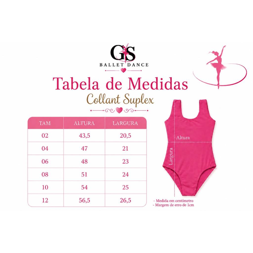 Kit Ballet 6 itens bailarina Regata e Saia Cós — imagem 2 de 2
