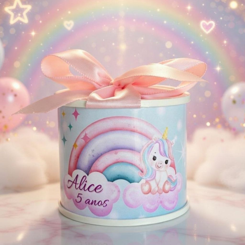Tubolata lembrancinha personalizada 5x6 - Lembrancinhas UNICÓRNIO | Maternidade | Aniversário