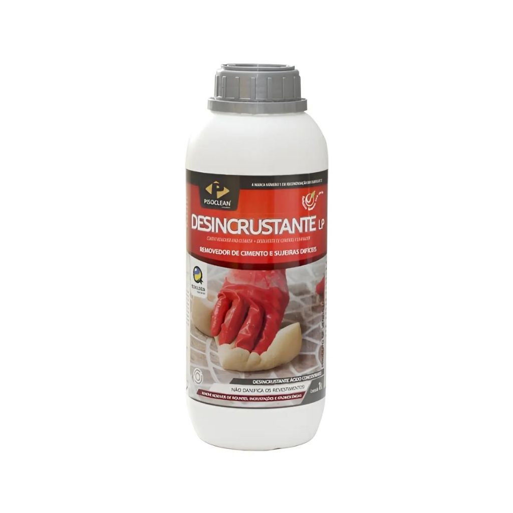 Desincrustante Pisoclean 1 L - Seguro para Pisos e Meio Ambiente