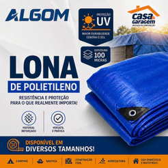 Lona de Plastico Azul 100 micras Algom Tamanhos