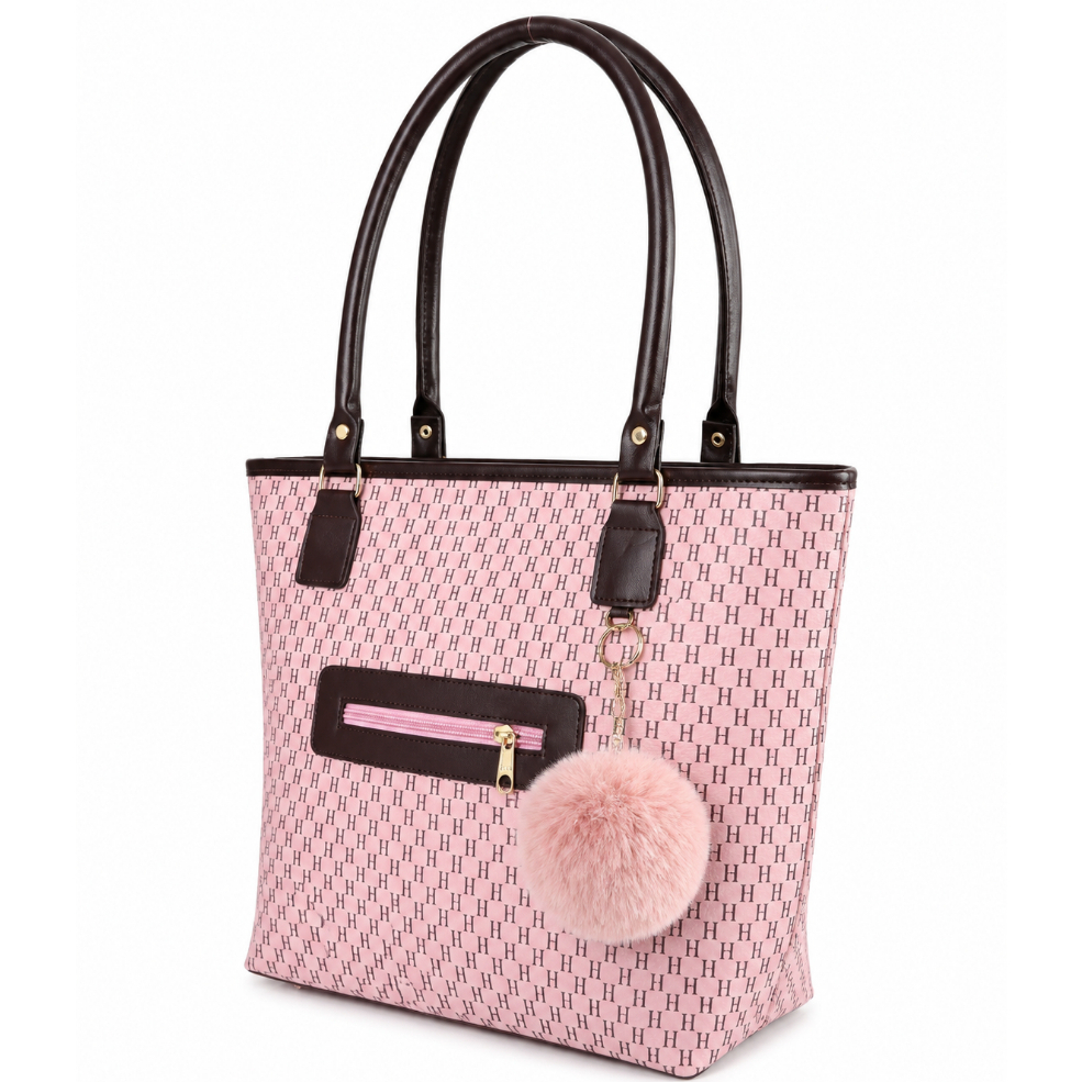 Bolsa Feminina Fashion Style Grande Elegante com Pompom Casual Moderna