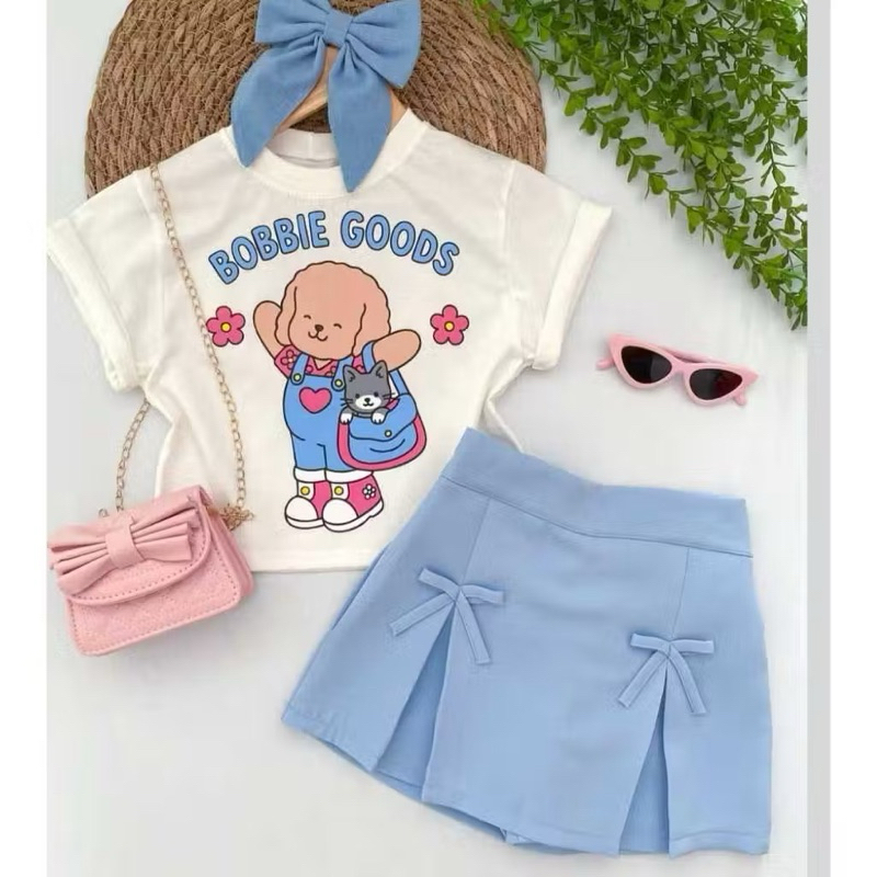 Short Saia Infantil Lacinho