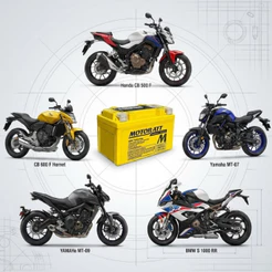 Bateria Motobatt Mbtz10s 8,6ah 12V Yamaha Mt-07/09 Yzf R1AGM QUADFLEX Selada