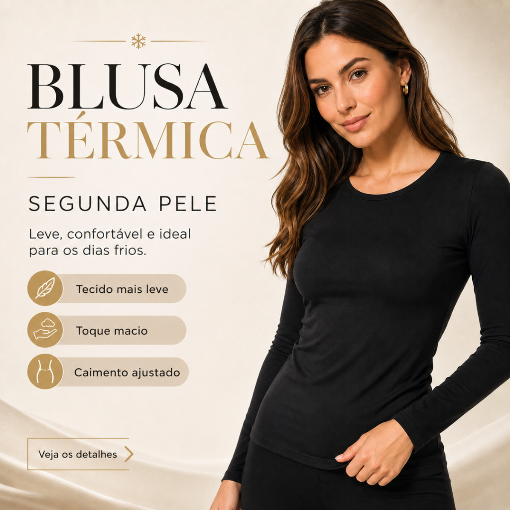 Blusa Térmica segunda pele feminina fit