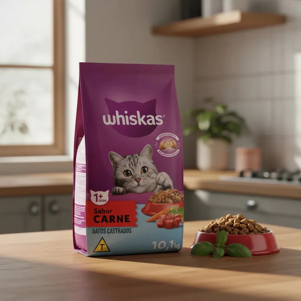 Ração para Gatos 10,1kg Castrados Whiskas Carne