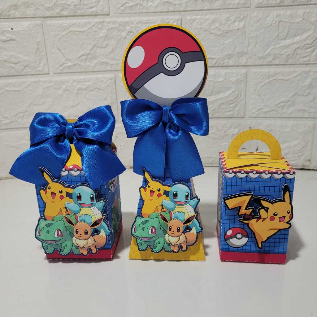Kit Personalizado Pokemon/Lembrancinhas/Caixinhas/Mimos/Infantil/Aniversário/Decoração