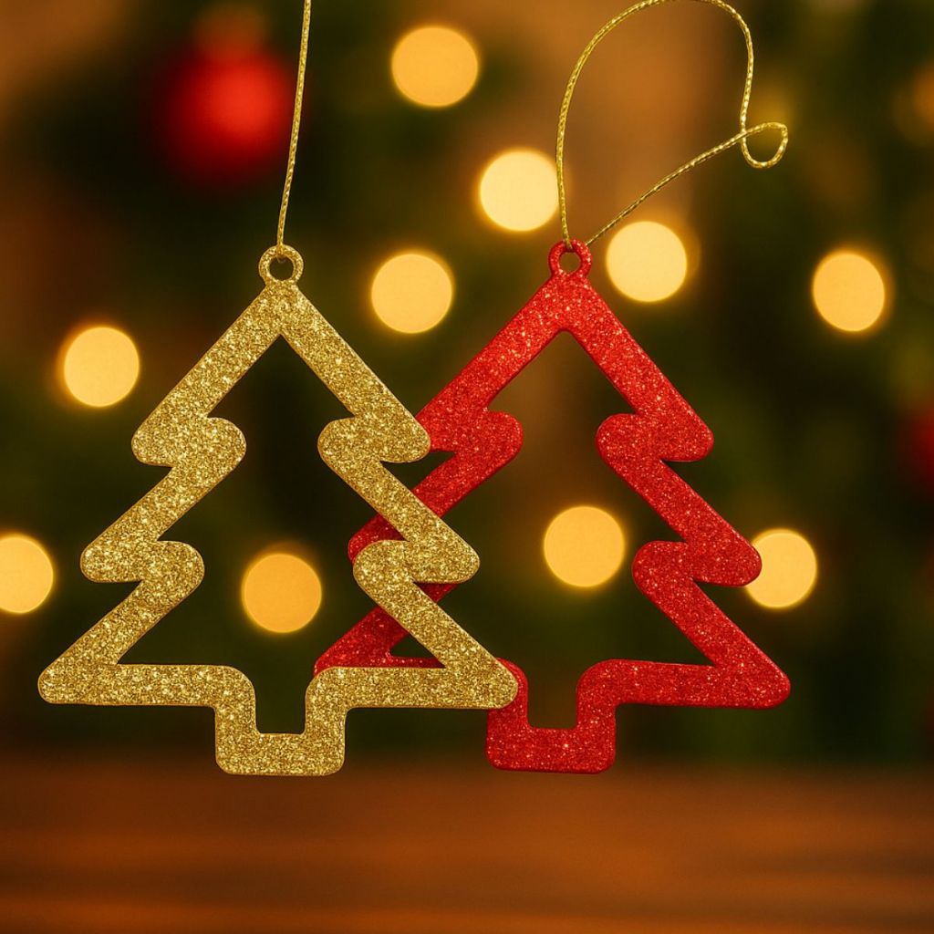 Enfeite Natalino Pendente Para Árvore De Natal Papai Noel Bolinha Estrela Presente Decoração Natal