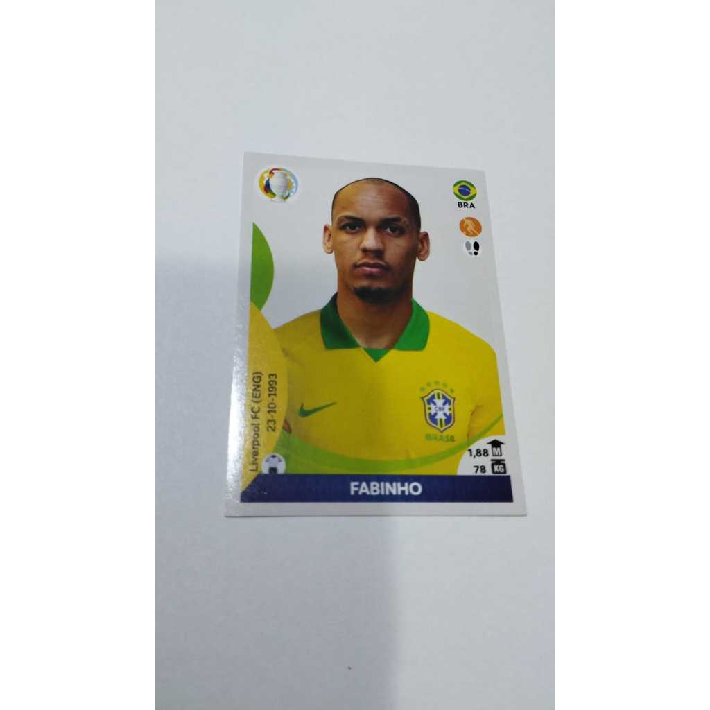 FIGURINHA NOVA E ORIGINAL DA PANINI  JOGADOR FABINHO SELEÇÃO BRASILEIRA FIGURINHAS