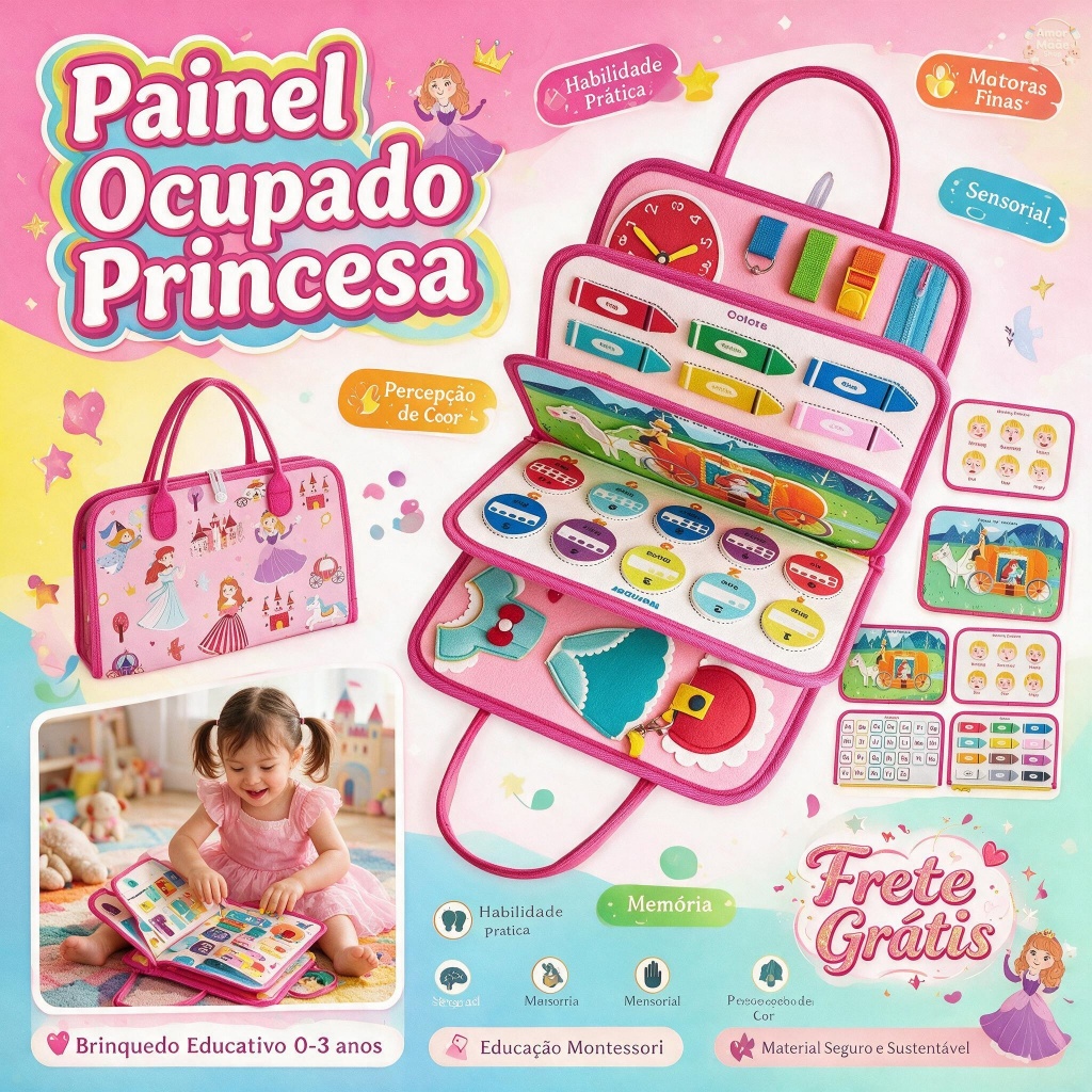 Brinquedos Maleta Sensoriais Básicos De Habilidades De Vida Para Toddlers Montessori Busy Board