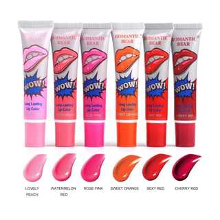 BATOM LABIAL LONGA DURAÇÃO MÁSCARA PEELING ROMANTIC BEAR BRILHO LABIAL