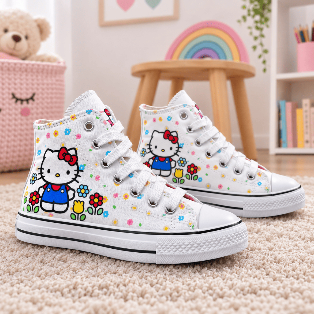 Tênis Infantil Feminino Menina Escolar Botinha Cano Alto Antiderrapante Confortável Casual 26 ao 33 Lindo
