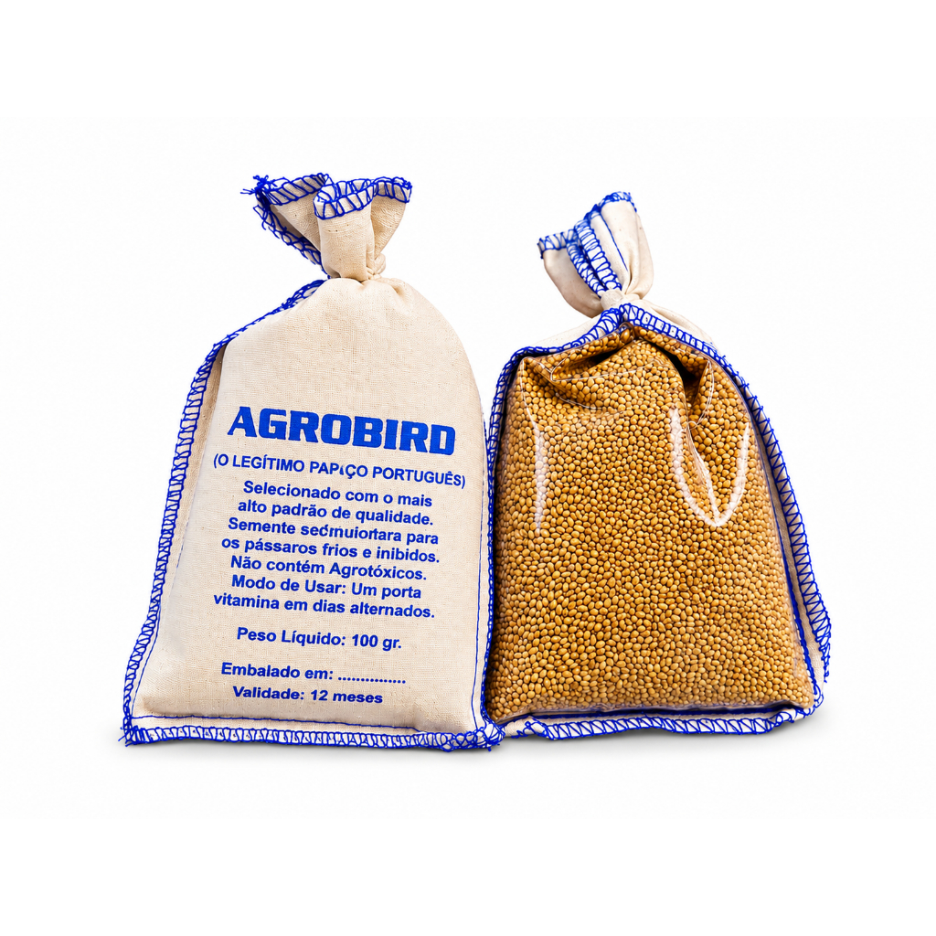 Painço Português Legítimo para Pássaros Coleiro Alta Performance Leve 2 Sacos Com 100g Cada Original