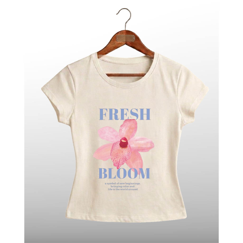 Blusa Baby look feminina canelada estampada verão tendência