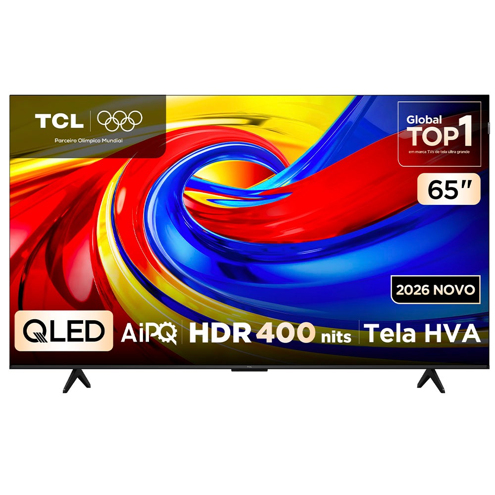 Smart TV TCL 65 Polegadas QLED 4K P7L WiFi Bluetooth Google TV HDR10+ 120 Hz VRR AIPQ 65P7L