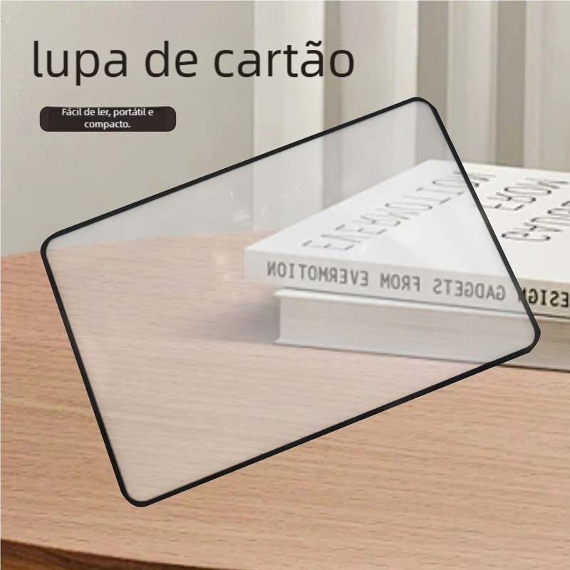 Lupa de bolso fina tamanho cartão para carteira e viagens — imagem 2 de 2