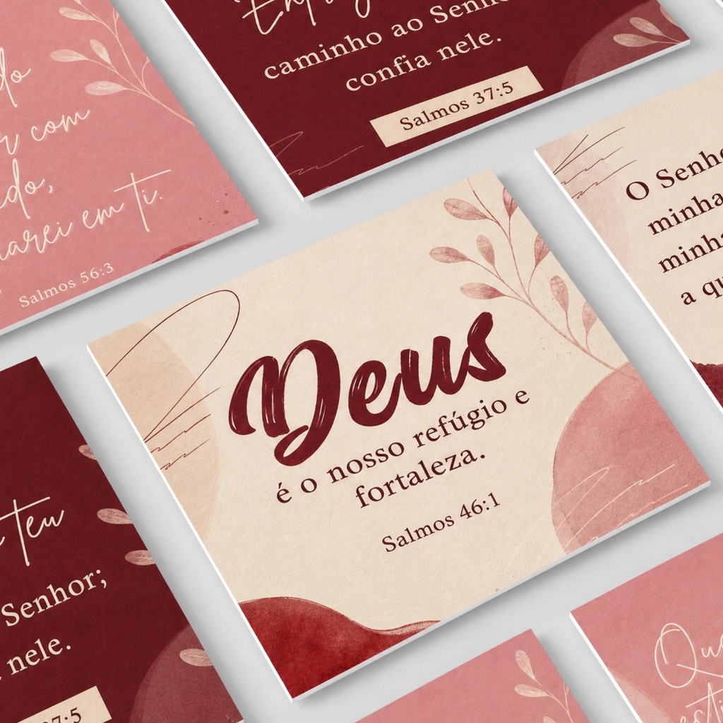 Mini Cartão Bíblico Deus 4x5cm | Mimo para Cliente e Brinde para Embalagem com frase Deus