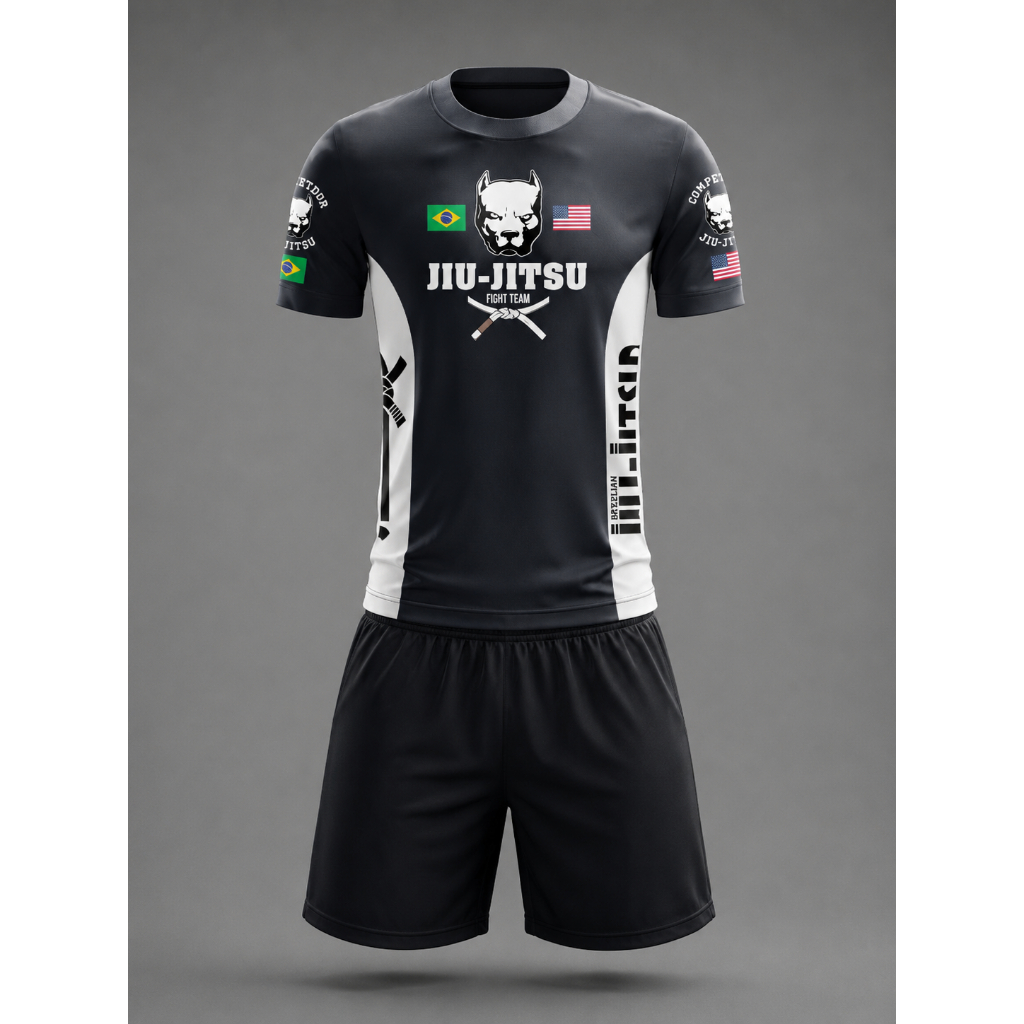 Kit Conjunto 1 Short 1 Camisa Dry fit V.N.M Cobra Bermuda Tactel Mauricinho Esportivo Academia Gym