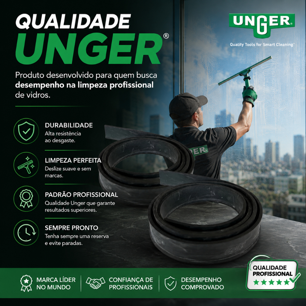 Kit C/2 Lâmina Borracha Unger 90cm P/Guia do Limpador Vidros