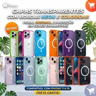 Capinha de Celular Anti-Impacto Premium com Anel Magnético Magsafe.