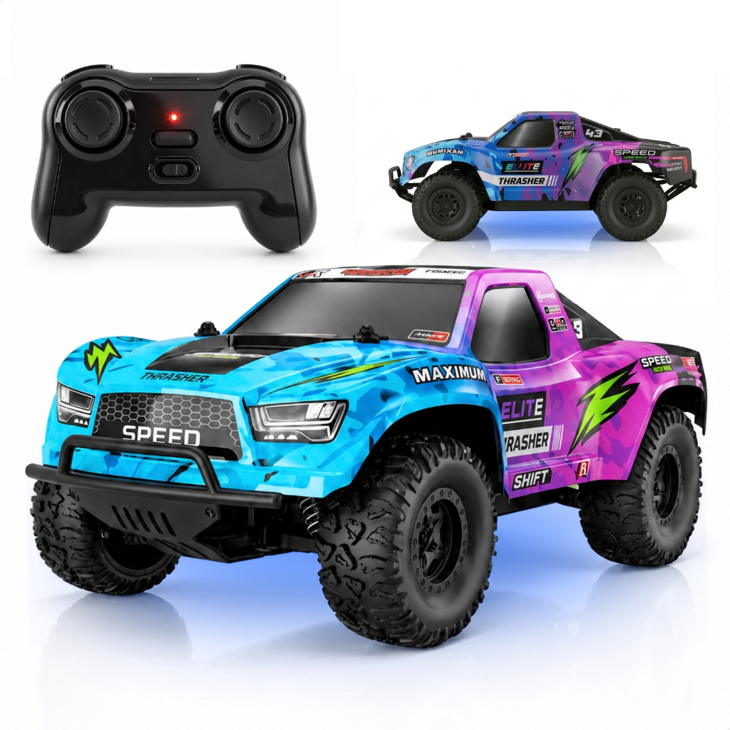Carrinho De Controle Remoto 4x4 2.4 GHz Carro De Brinquedo Off Road Infantil Com Luzes