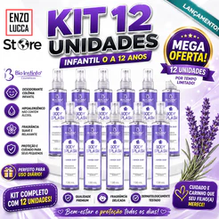 12 Unid Body Splash Bio Instinto130mL Perfume Corporal Infantil Lavanda Baby