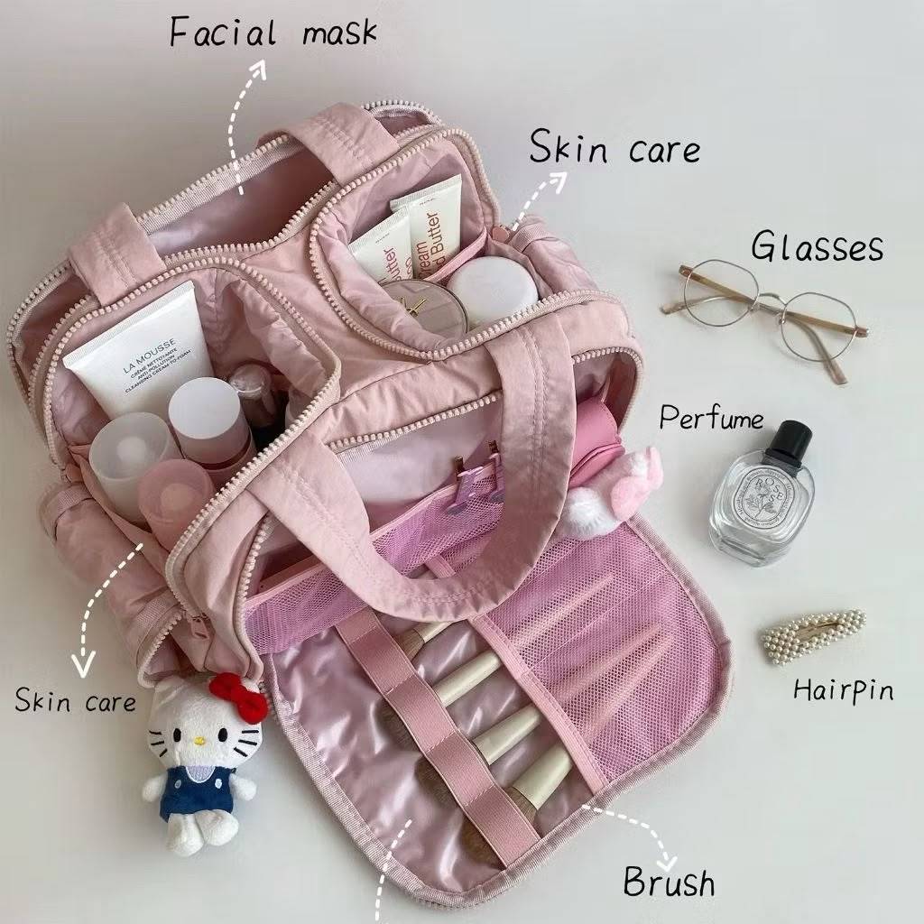 Bolsa Cosmética Portátil de Grande Capacidade Necessaire