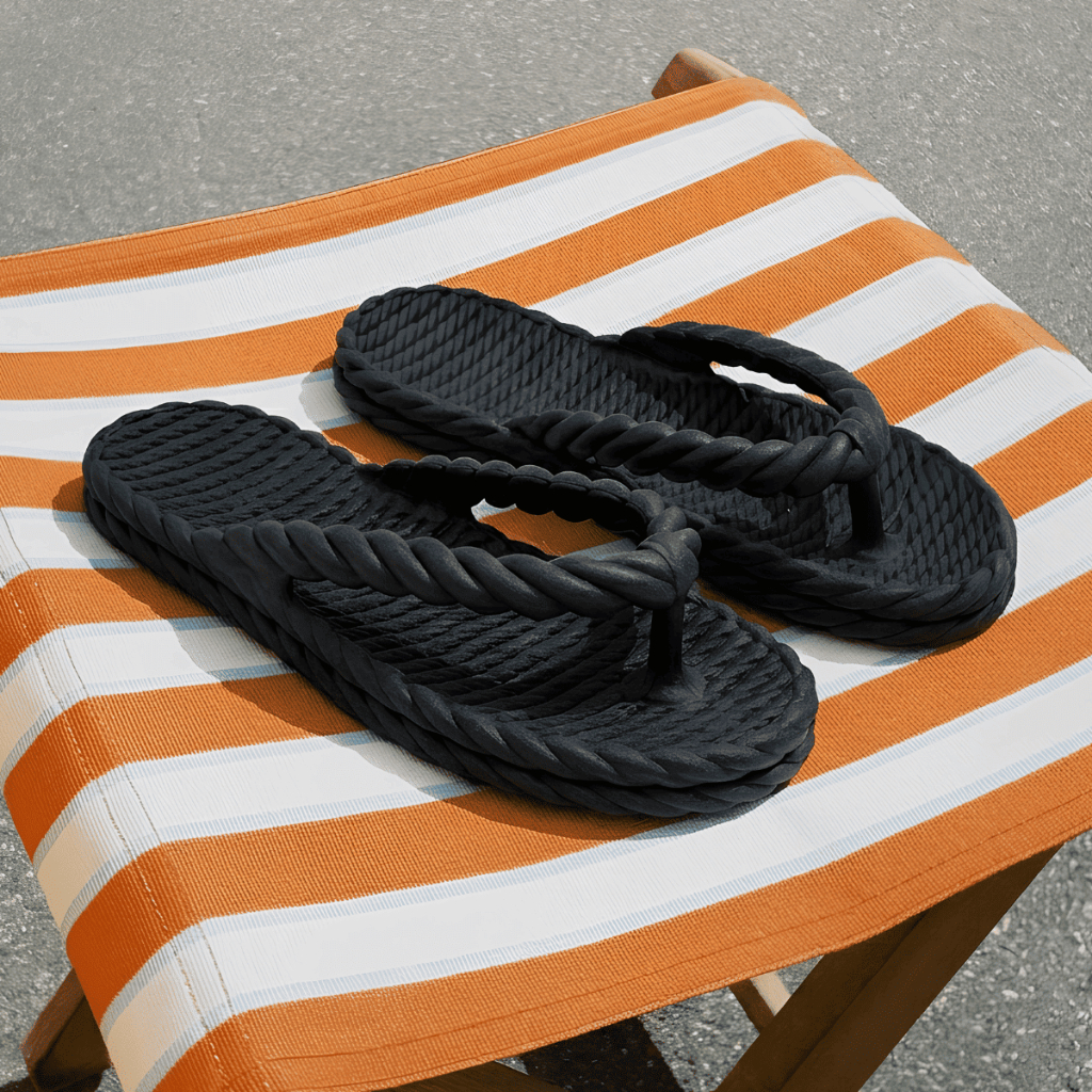 Chinelo de Dedo 2 Trança Feminino Corda Macio Confortável Moda Praia Antiderrapante