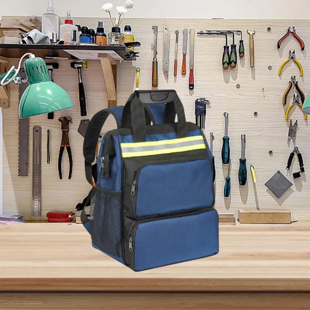 Mochila portátil multifuncional para ferramentas elétricas – Grande capacidade, design com vários compartimentos, mochil