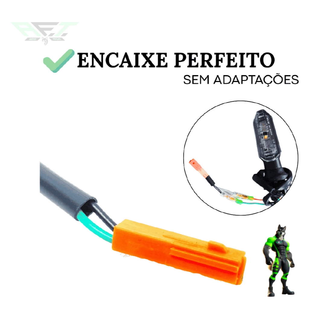 Adaptador Plug Pisca De Led Cb Twister Honda Titan Fan Cargo FACTOR YBR TODAS · foto 2