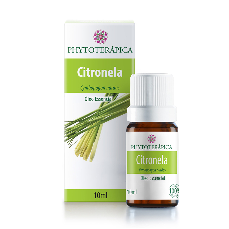 Phytoterápica Óleo Essencial Citronela 10ml – Natural – Repelente Natural e Revitalizante