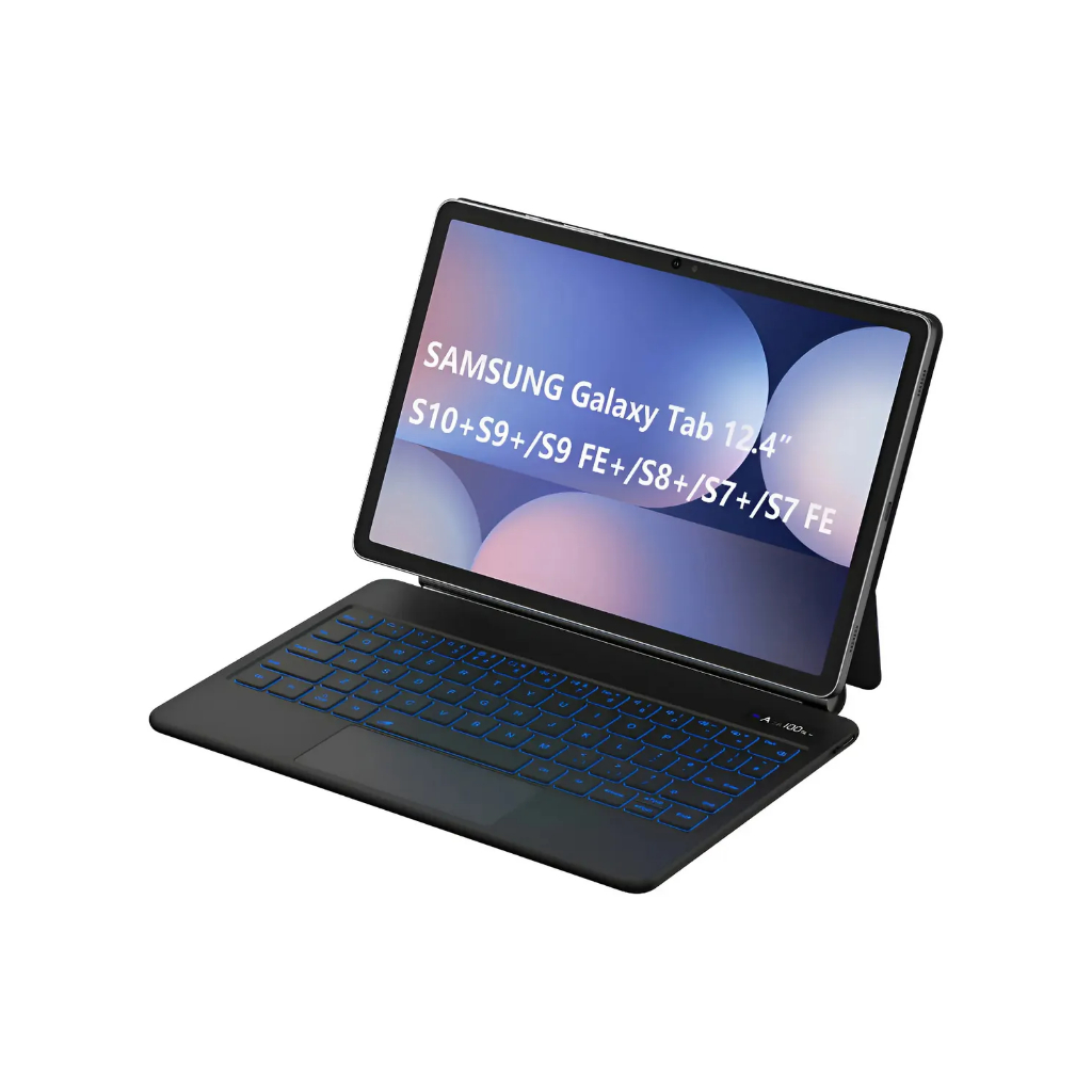 Teclado sem Fio Bettdow para Samsung Galaxy A1916-12.4 Tab S9+, S10+ e S7+ com C