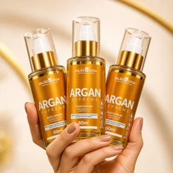 Kit 3 Óleos de Argan 60ml | Nutrição Profunda | Reparação das Cutículas | Brilho Intenso | Salão In Casa
