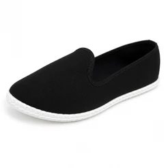 Sapatilha Alpargata Feminina Casual Tecido Preto Slip On Modelo Espadrille Confortavel Dia A Dia Nfe