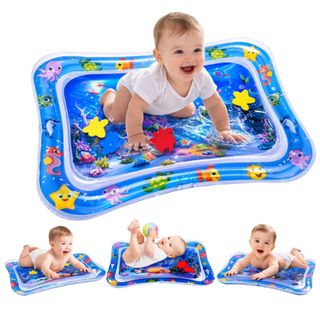Tapete de Água Inflável Bebê Sensorial Tummy Time Infantil Aquário Interativo