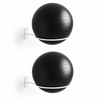 Kit 02 Suporte Bola Pilates Suiça + Parafuso E Buchas Reforçado