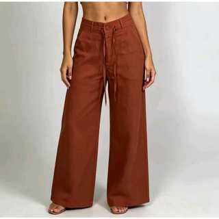 Calça Pantalona SocialFeminino Sensorial Marrant Cintura Alta PerfeitaTendencia 2027 Com Ziper E Botão