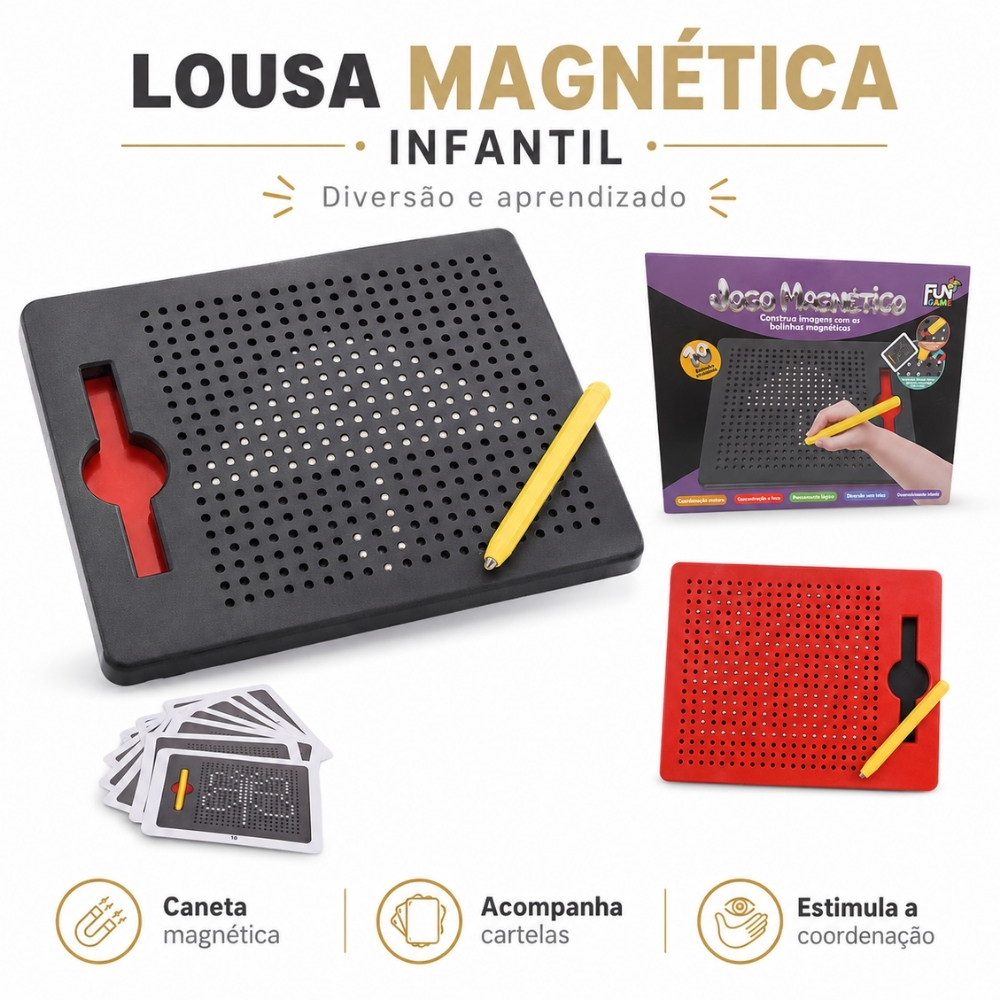 Prancheta Magnética Brinquedo Educativo Lousa Mágica Placa De Desenho Criativo DesenvolvimentoLúdico