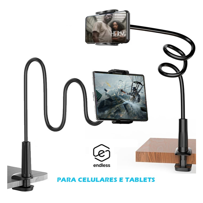 Suporte Para Pescoço De Ganso flexível 360° adequado celular/tablet para VLOG/assistir futebol/TV