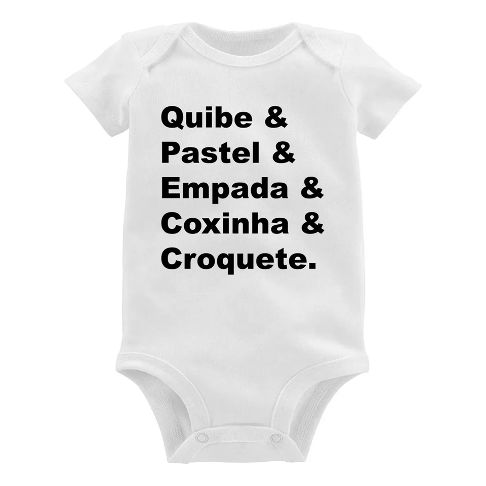 Body Bebê Quibe & Pastel & Coxinha & Empada & Croquete Roupa