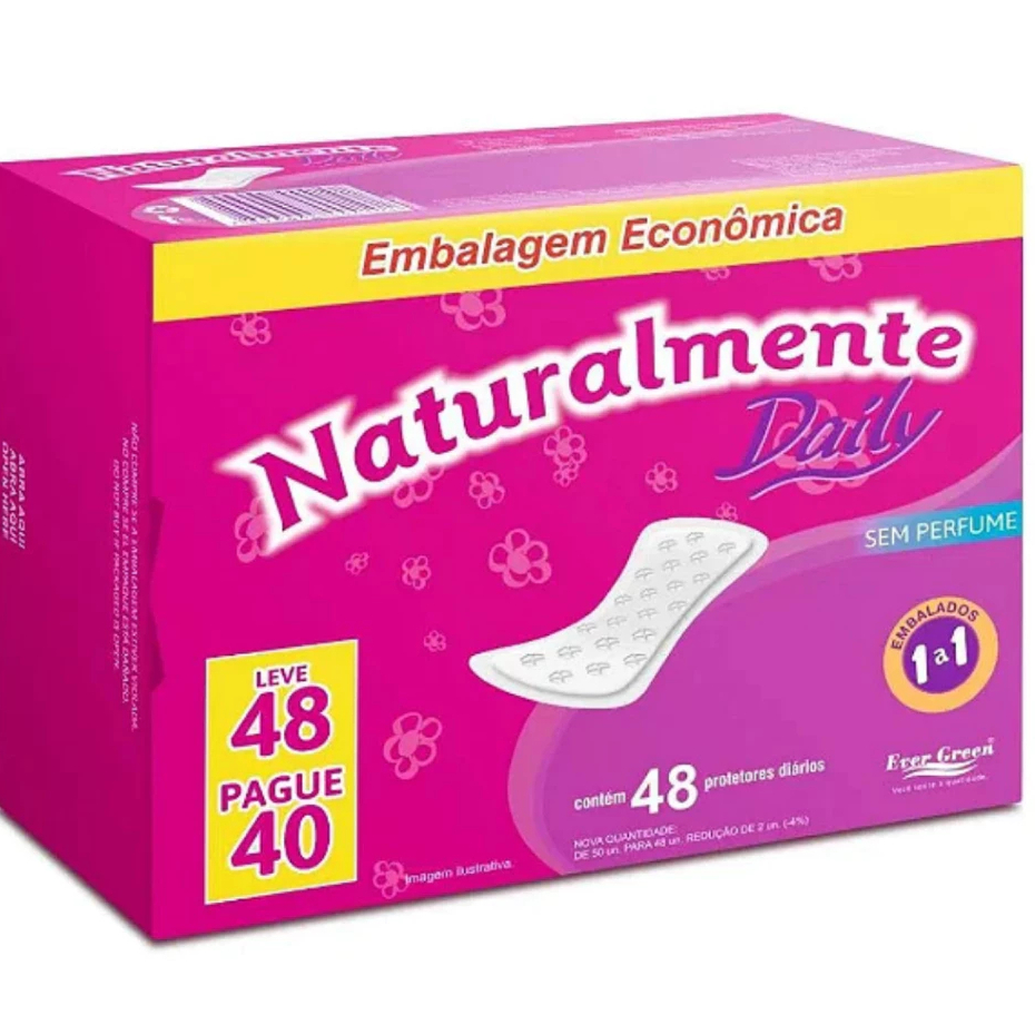 Protetor Diário Naturalmente Daily C/ 48 Unidades