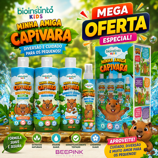 Kit Kids Meus Amigos da Floresta 4 Itens Bio Instinto
