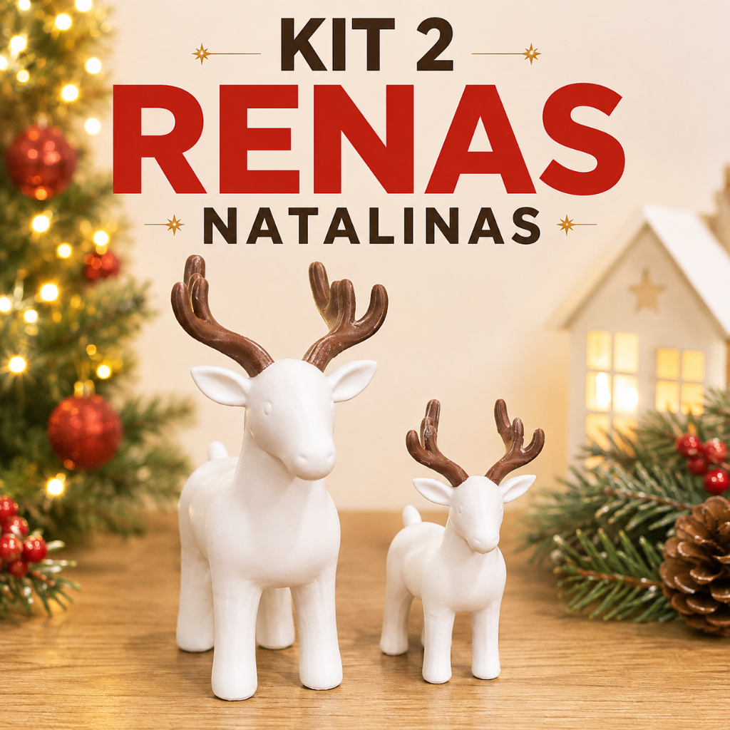 Kit de Renas Natalinas Decorativas Minimalistas Enfeite de Natal Servo de Decoração Enfeite de Natal Cervo Sala Quarto