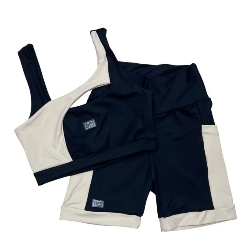 Conjunto fitness corrida top e shorts academia bolso zero transparência