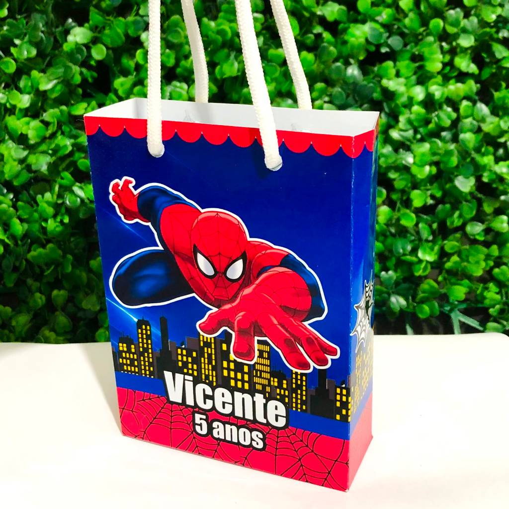 Sacolinha Surpresa Homem Aranha Festa Infantil Lembrancinhas Sacola Personalizada