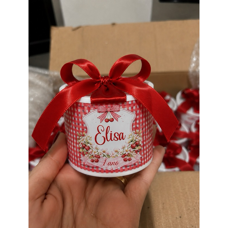 Tubolata Personalizada 5x6cm Kit 10 Unidades Lembrancinha Infantil Festa Aniversário