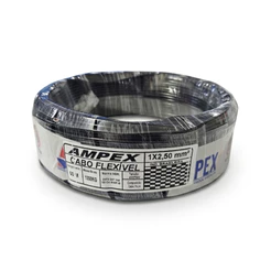 Fio Elétrico Cabo Flexível 2,5mm Rolo de 50 metros | Anti-chamas | Ampex