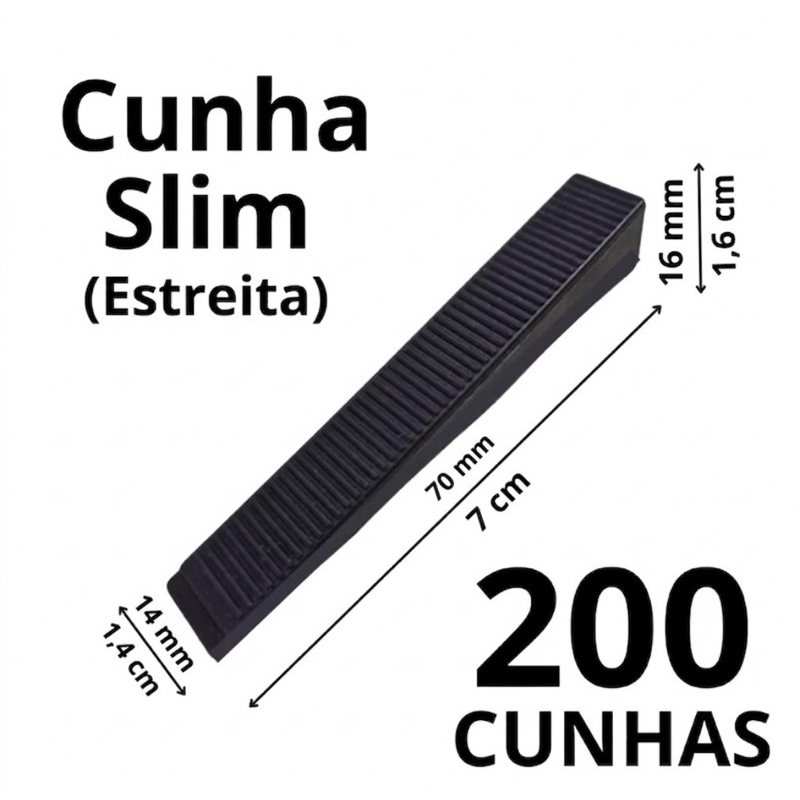 Cunha Nivelamento Slim 200 Peças Piso Revestimento Porcelanato
