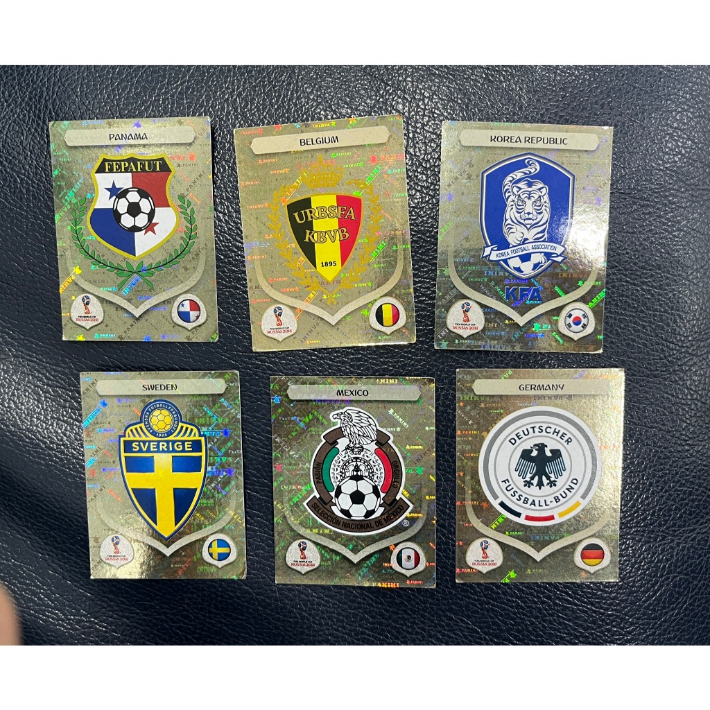 6 figurinhas Copa do Mundo da Rússia brilhantes seleções - a escolher