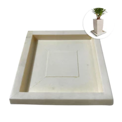 Prato Quadrado para Vasos De Plantas De Polietileno Coletor Aparador d'agua 22cm