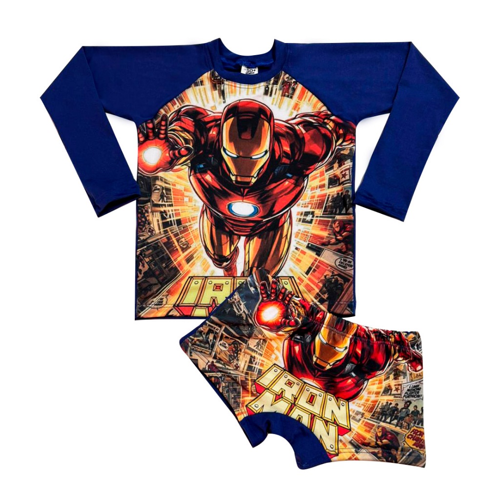 Sunga Infantil Blusa Térmica Proteção Solar Uv50 Moda Praia
